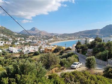 Plot with sea view and ready building permit in Plakias