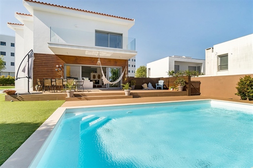 Contemporary villa with pool and garden