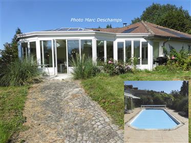 Rare - Independent architect's house, 4 bedrooms, ~316m² hab.,on park of 4000m² enclosed, with swim