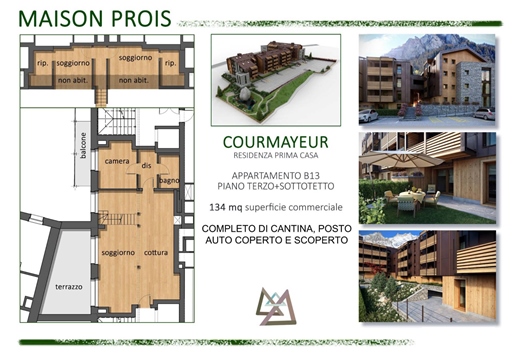 Apartment 134 m2 in Courmayeur