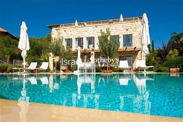 Immaculate Mansion with a Private Swimming Pool for Sale in Rosh Pina