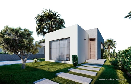 Modern villas located in a golf resort, at the base of the Sierra de Carrascoy natural par
