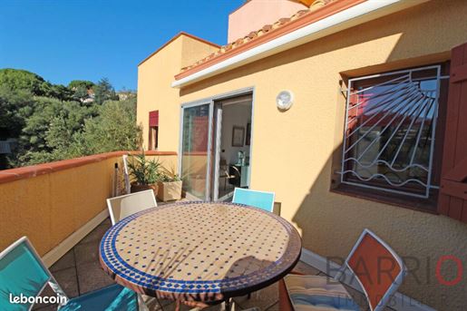 Magnifik lägenhet T4 på 85 m² med terrass, uteplats och öppen utsikt i Collioure