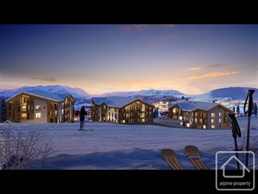 High end, ski in / ski out 2 bedroom apartments plus bunk room in new build development with village