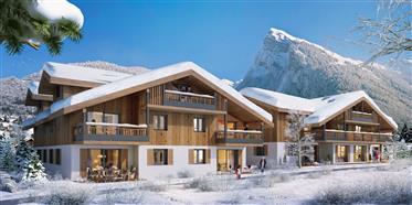 New Program "L'Initial" in the heart of Samoëns, duplex apartment of 4 bedrooms facing south and wes