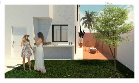 Il progetto di 3 abitazioni congiunte uniche che offrono il comfort e il benessere interni