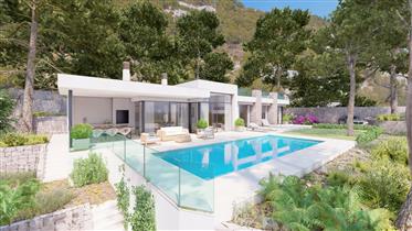 Luxury new build villa of 200 m2 with sea view for sale in Benissa