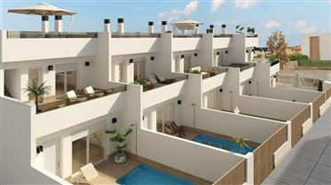 Modern attached villa 350 meters to the beach in Lo Pagan, Costa Calida, Murcia, Spain