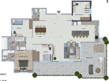 Project - Penthouse - 5 Rooms - 50 Meters From the Sea!