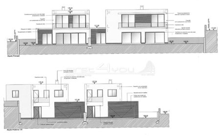 Land for sale 960 m2, with an approved project for two houses.