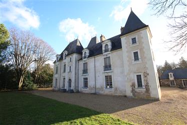 Luxury château renovation near Tours  with pond, stream, and wellspring