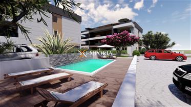 Nouvel appartement avec vue sur la mer, piscine, rez-de-chaussée 64,55 m2 – Privlaka