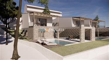Apartment with pool, 2nd row to the sea, new building, Starigrad