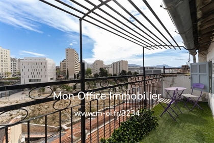 Référence : 3235-Asa. - Appartement 2 pièces avec terrasse à Marseille 3e Arrondissement (13003)