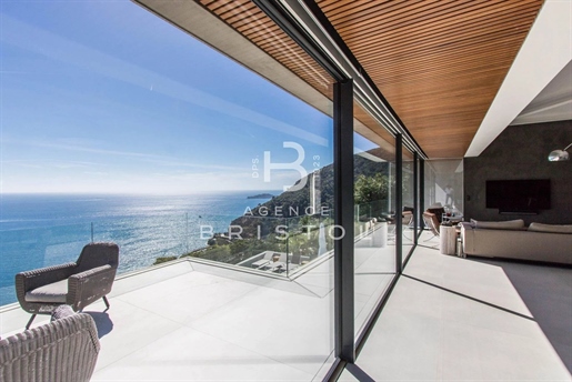 Superb modern villa on the heights of Eze bord de Mer with panoramic sea view