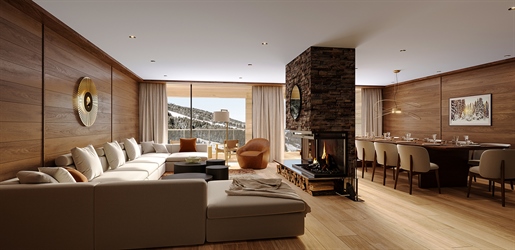 Six bedroom off plan lodges with 5 star hotel services just 75m from the slopes and lifts