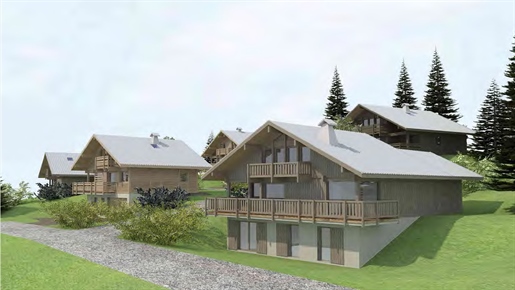 Brand new off plan 6 bedroom ski in and out south facing chalets for sale in St Gervais (A) (Ap)
