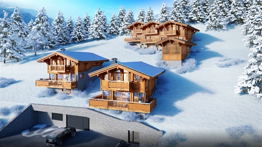 4 bedroom off plan south facing chalets for sale in Les Gets a few steps from the lift (A)