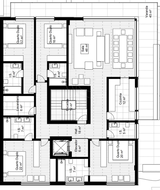 4 Bedroom Apartment + 45 sqm Balcony in Private Condominium in Boavista