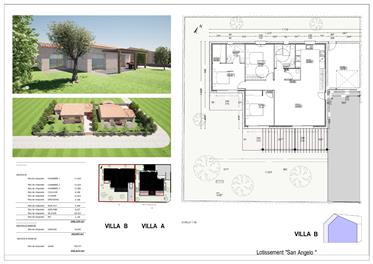 Folelli, Villa T4 sur plan, de plain-pied + garage + jardin