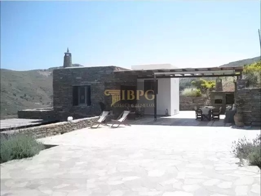 For sale stone villa 200sq.m. In Kea. It has a unique sea view.
