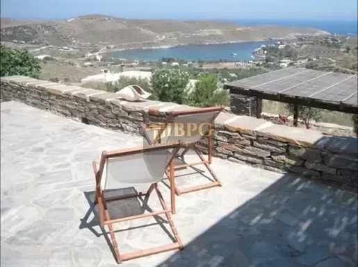 For sale stone villa 200sq.m. In Kea. It has a unique sea view.
