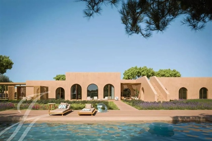 Moradia moderna com piscina, jardim, cave, grande terreno, vista panorâmica na Comporta.