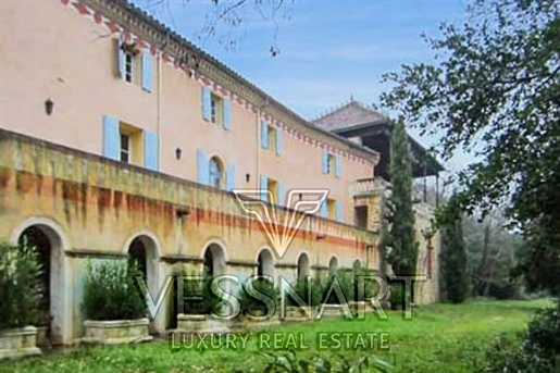 Estate with its 18th century castle in Sauve