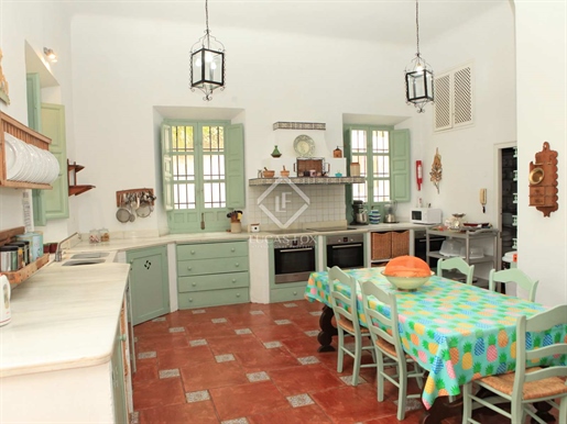This unique property includes a palace and two other smaller houses, surrounded by extensi