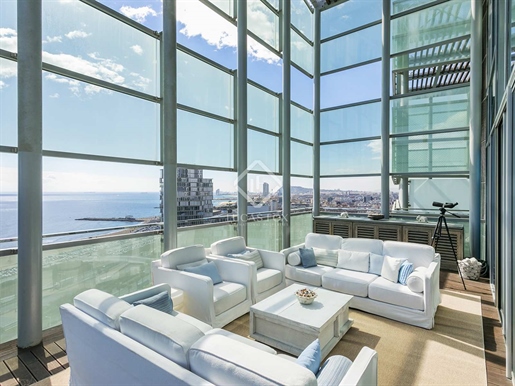 This impressive contemporary apartment is located on the twenty-first floor of a modern bu