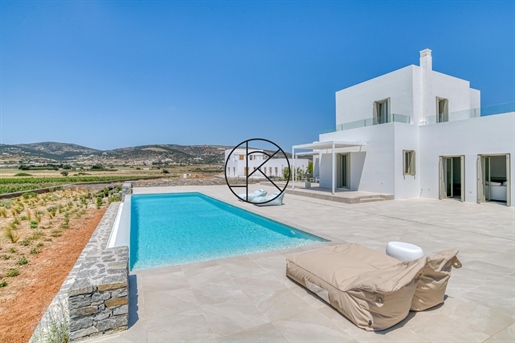 Modern villa with 180° view of the Aegean Sea and the island of Naxos
