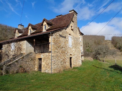 Old small stone farmhouse in a green setting with unobstructed views, away from the big ones