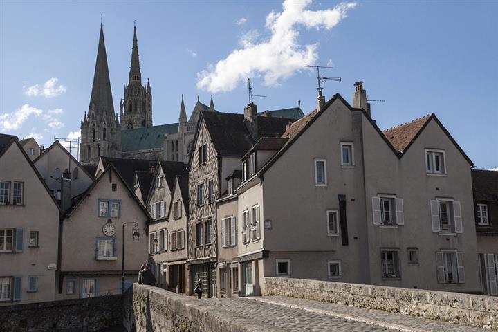 The old town of Chartres, France